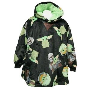 Disney Star Wars Grogu The Mandalorian Kids' Oversized Hoodie Blanket